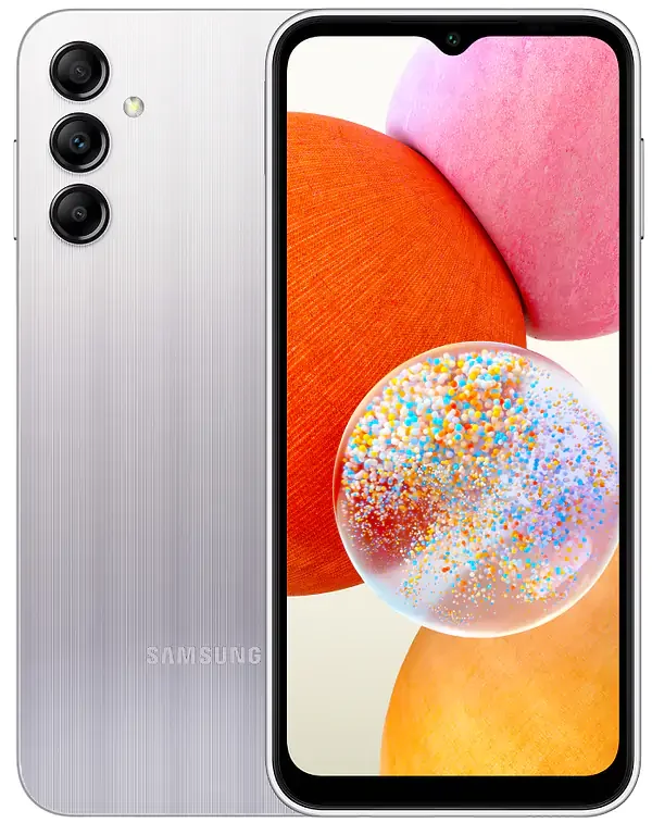 Смартфон 6.6'' Samsung Galaxy A14 4/64GB 4G 2-SIM NFC 50/13Мп 8 ядер Android 15 Silver, фото №1