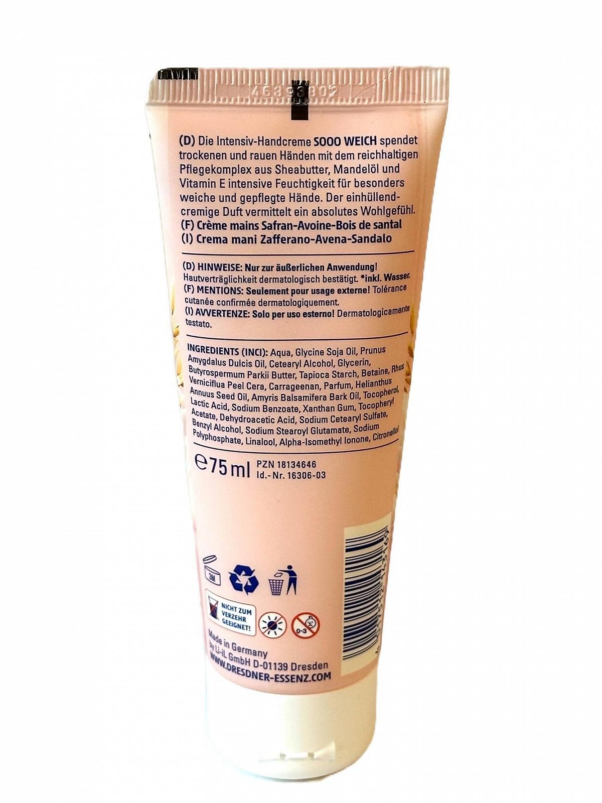 Крем для рук Dresdner Essenz Sensitive Sooo Soft 2 x 75 мл (2 шт. в упаковці), фото №2