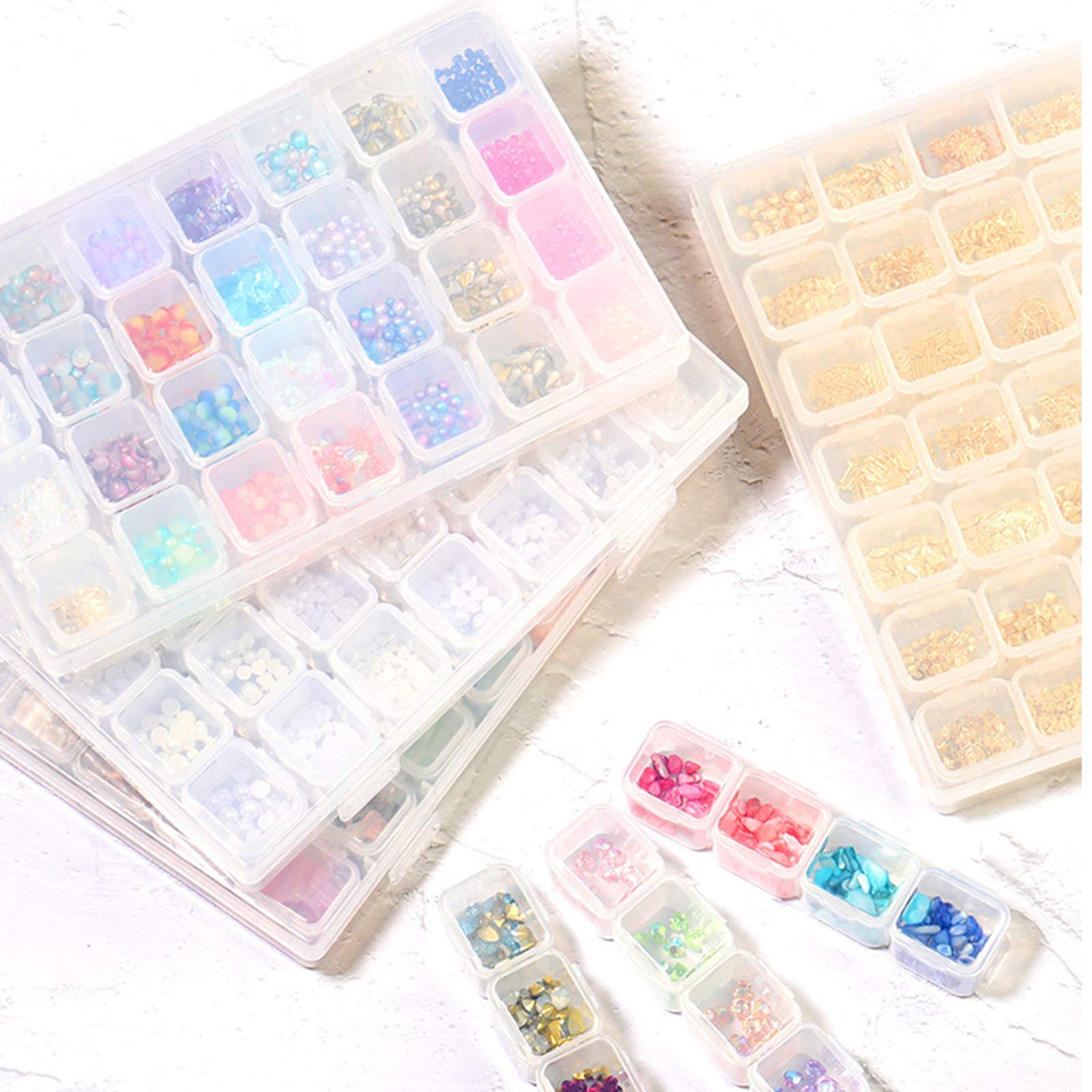 Перли та (1 коробка) Різнокольорові Напівкруглі Перламутрові Імітація Білого, фото №4