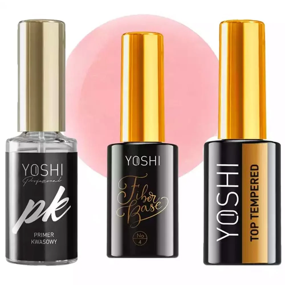 Набор для ухода за ногтями Yoshi: кислотный праймер, Top Tempered & Fibre Base No.4 - для идеальных УФ-гелевых ногтей, 10 мл, фото №1 Набор для ухода за ногтями Yoshi: кислотный праймер, Top Tempered & Fibre Base No.4 - для идеальных УФ-гелевых ногтей, 10 мл, фото №1