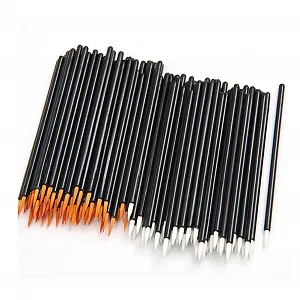 Пензлі для підводки очей Mectvy одноразові 100 шт. Жовтий synthetic.ua - Фото 1