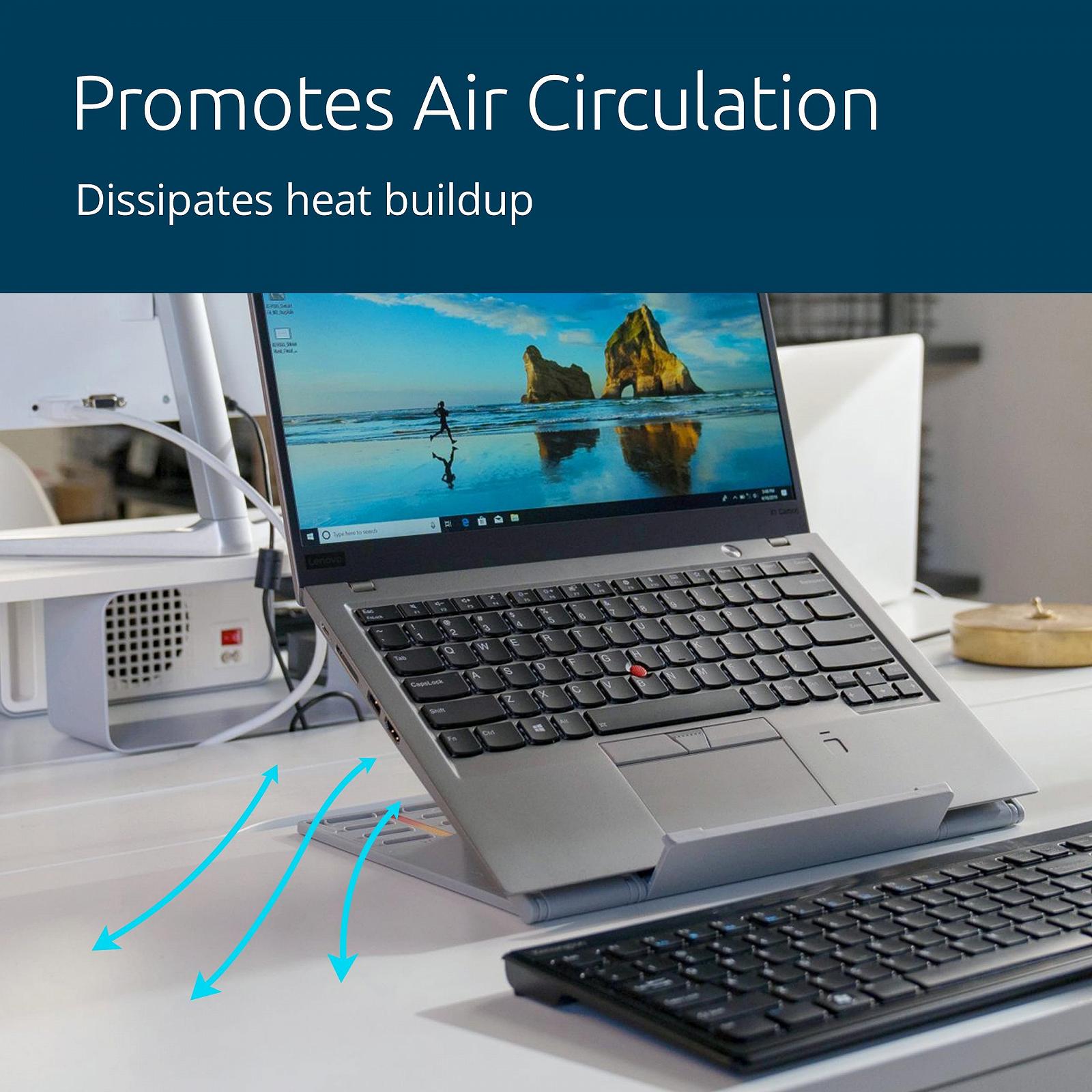 Подставка для ноутбука Kensington SmartFit Easy Riser Go 17 дюймов, регулируемая по высоте и портативная, серый, фото №5