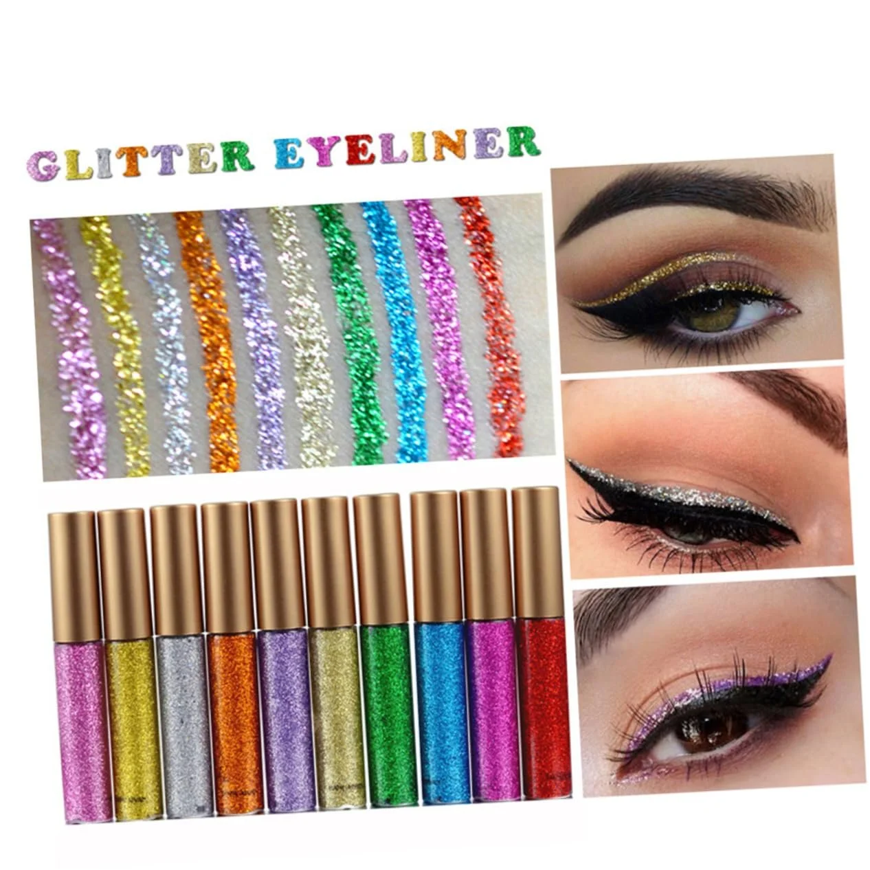 Підводка для очей TOVINANNA Набір 30 кольорів, кольорова, фото №2