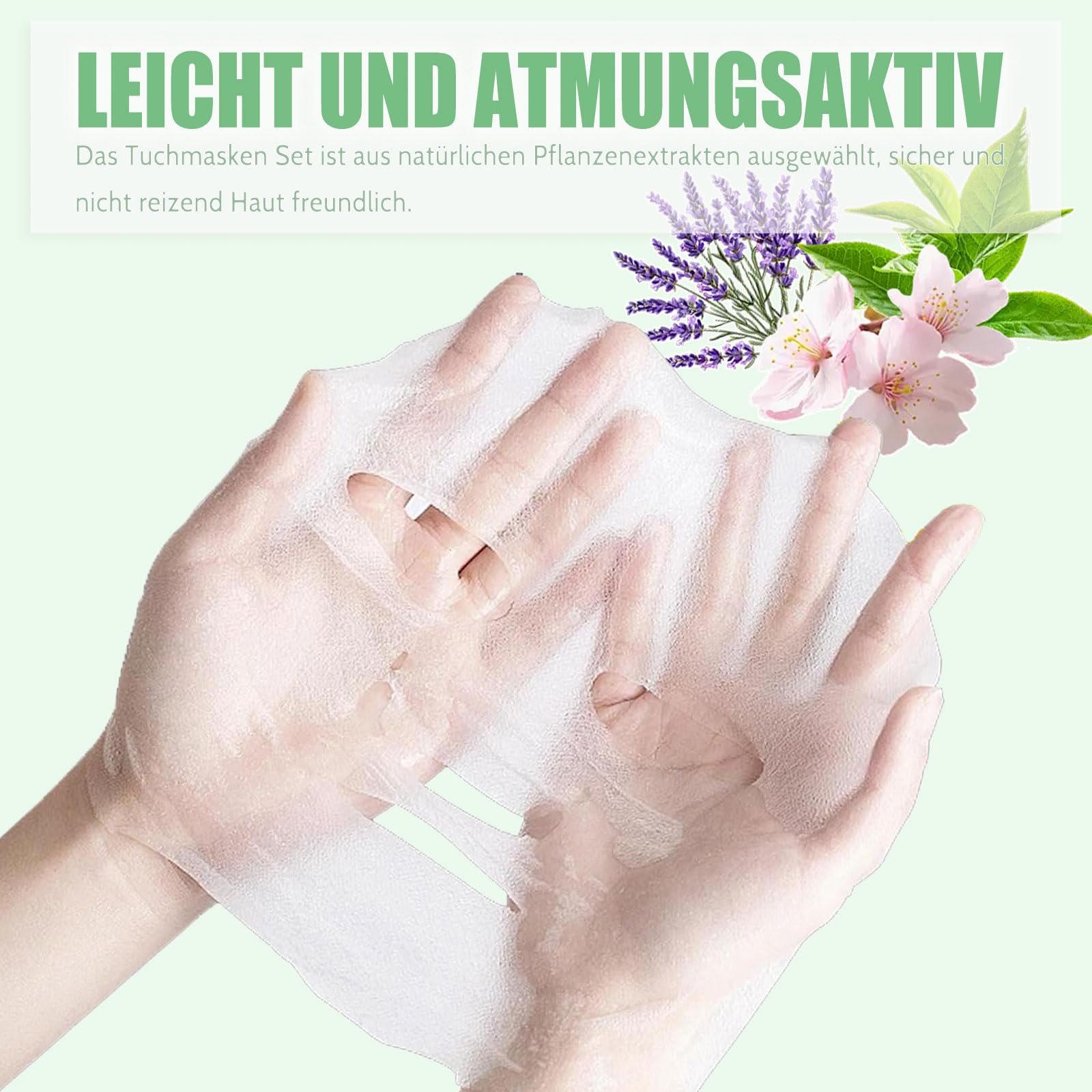 Тканевая маска Набор Altherona 6 шт Чайный лист, Лаванда и Цветок вишни, фото №3