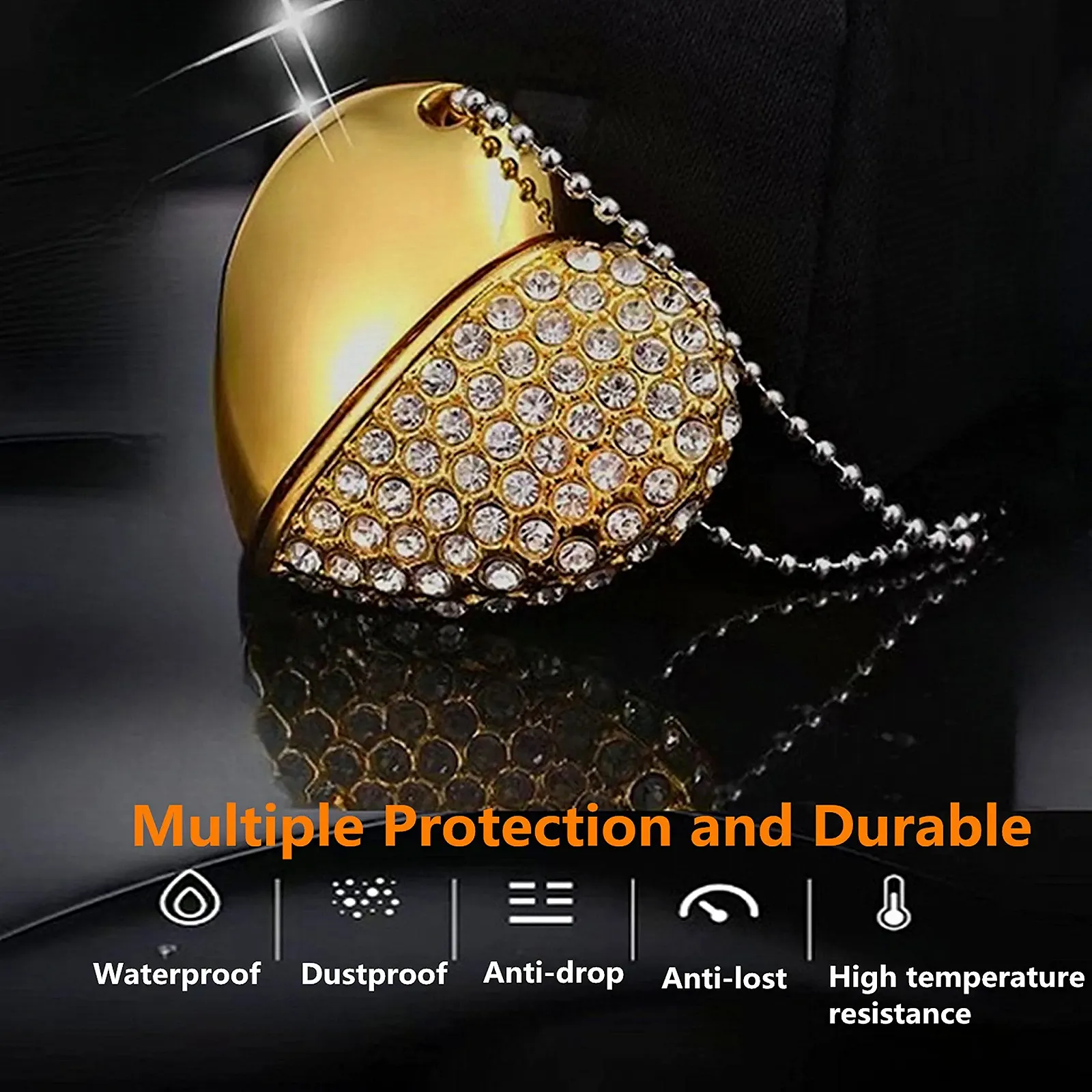 USB-накопичувач Crystal USB 3.0 64 GB Золотистий, фото №6 USB-накопичувач Crystal USB 3.0 64 GB Золотистий, фото №6