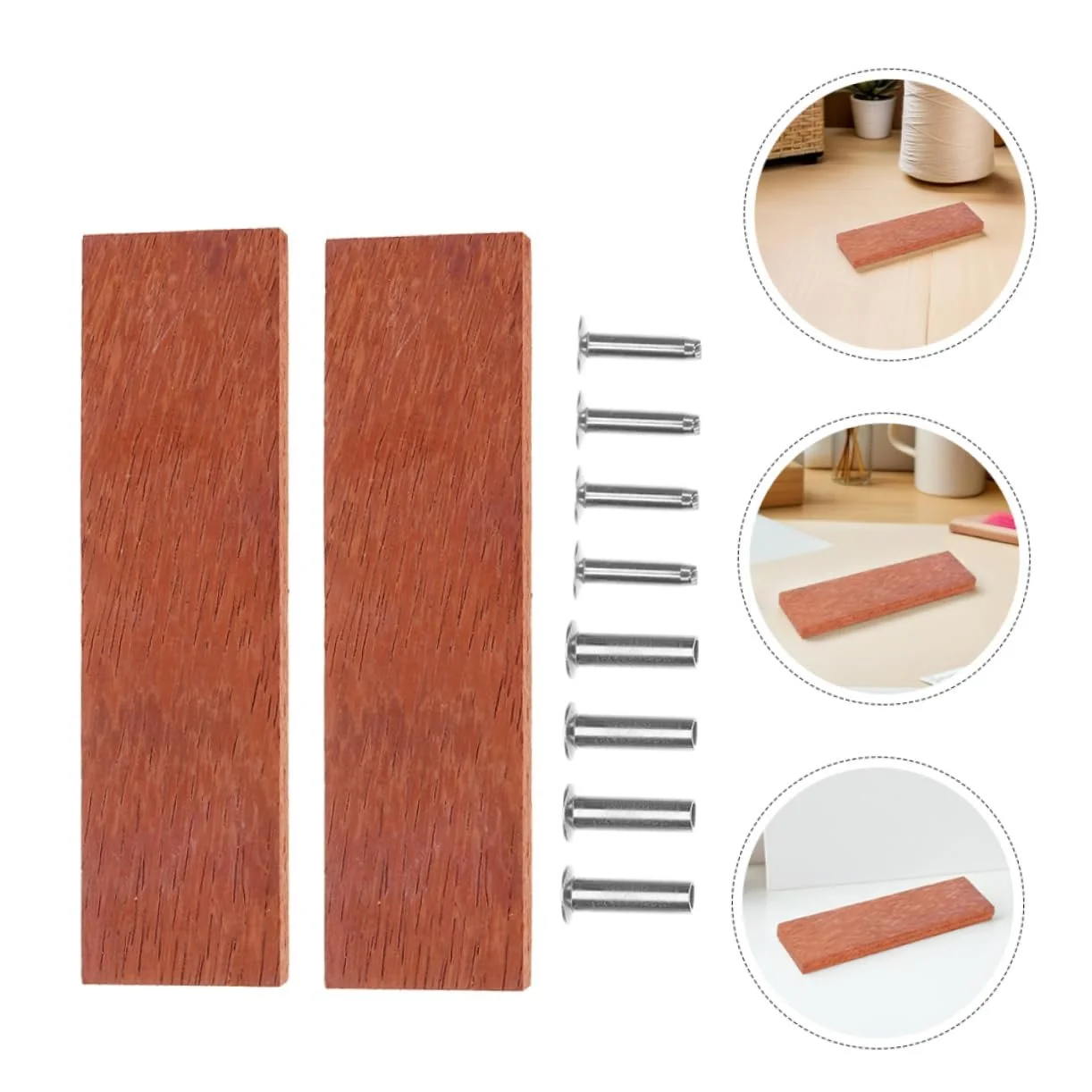 Ручка для кухонного ножа Дерев'яна Ергономічна з заклепками Нековзна поверхня, фото №7