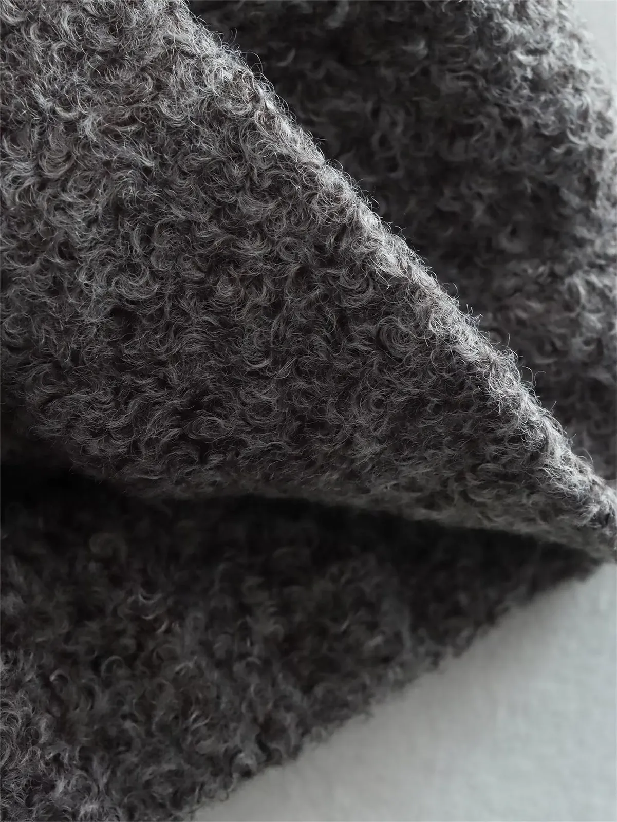 Модне жіноче осіннє однотонне пальто з довгими рукавами, стійкою-коміром, вільним верхом, фото №6 Модне жіноче осіннє однотонне пальто з довгими рукавами, стійкою-коміром, вільним верхом, фото №6