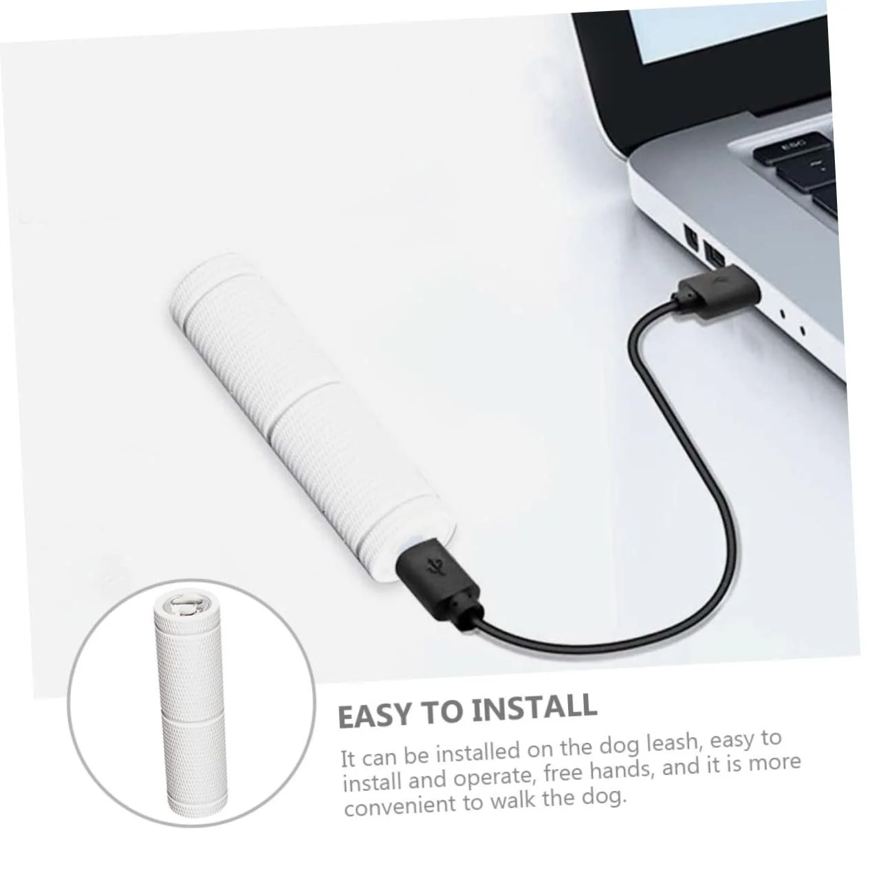 Ліхтар для повідка собаки Luminous Нічний для домашніх тварин для кемпінгу і легкого кріплення Білий, фото №6