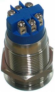 Кнопка антивандальна VJ Parts d22mm стрижка 19mm h36mm 6 контактів під вінт індикація synthetic.ua - Фото 1