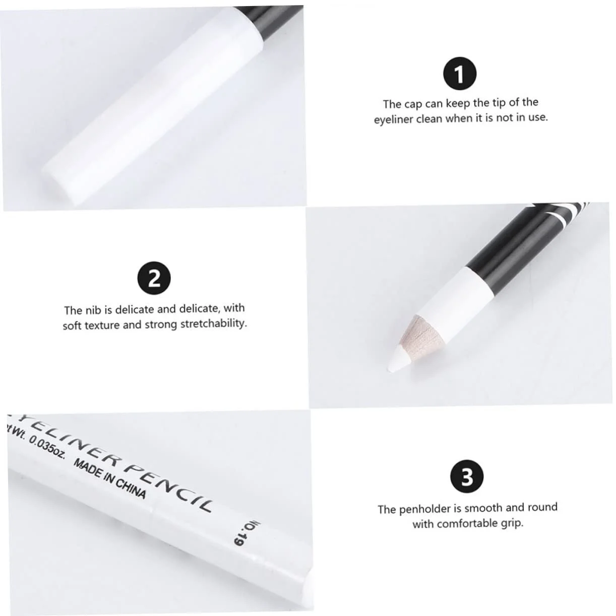 Карандаш для глаз TOVINANNA Белый, фото №6 Карандаш для глаз TOVINANNA Белый, фото №6