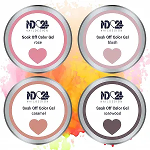 Гель-лак ND24 Premium Bundle Warm Nude Коллекция Soak Off База Rubber Топ и средство для снятия Cream - высокопигментированный УФ LED гель-лак - насыщенный цвет, прочный - легко снимается - 7 шт synthetic.ua - Фото 1