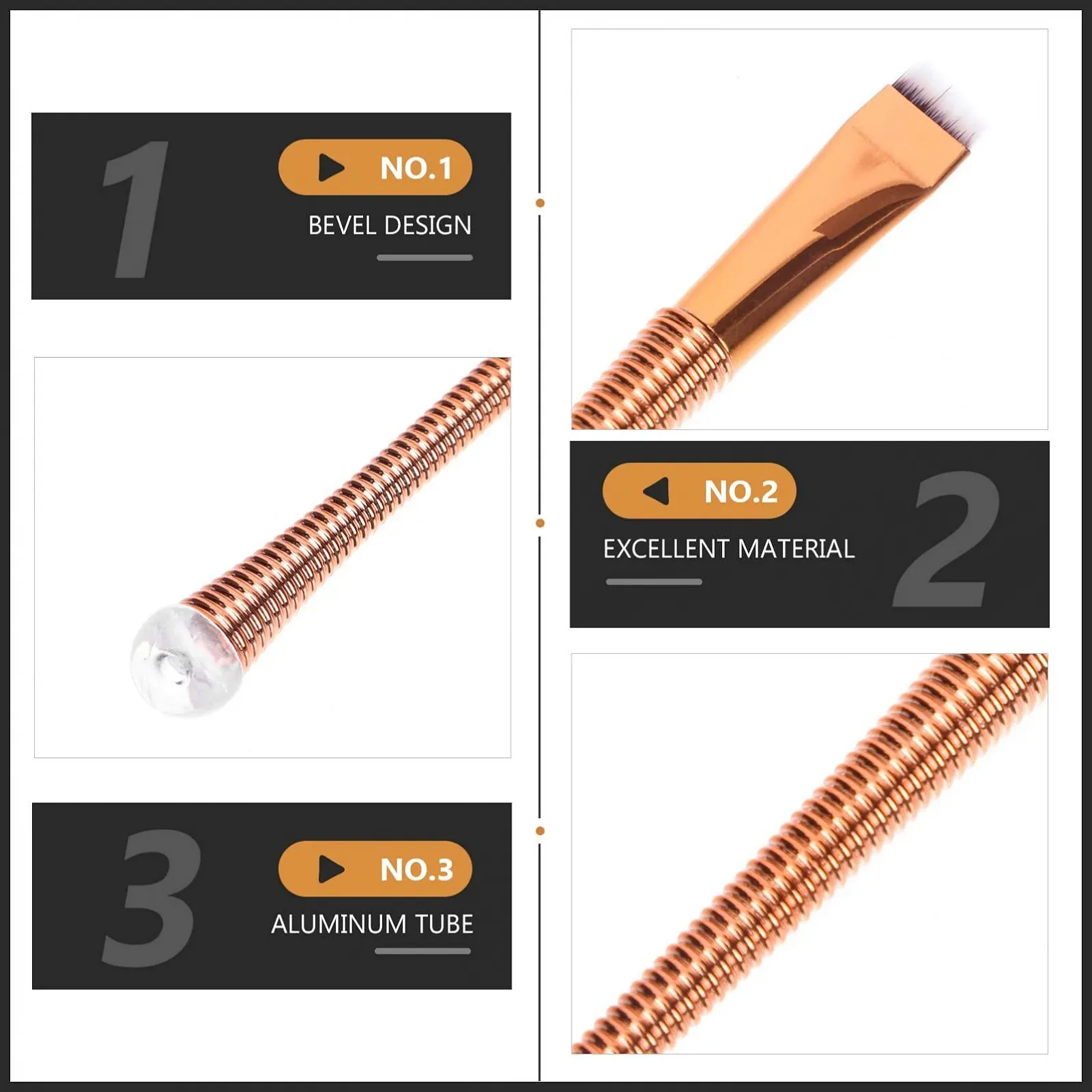 Кисти для подводки FOMIYES аппликатор для бровей, тонкая плоская, фото №5