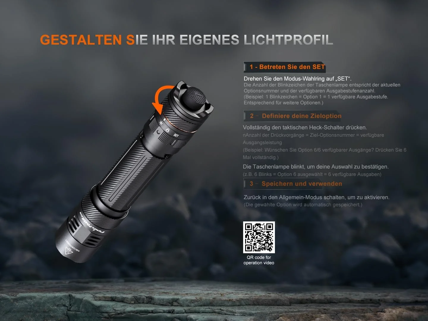 Ліхтар Fenix PD45R ACE 3200 люмен Чорний, фото №6