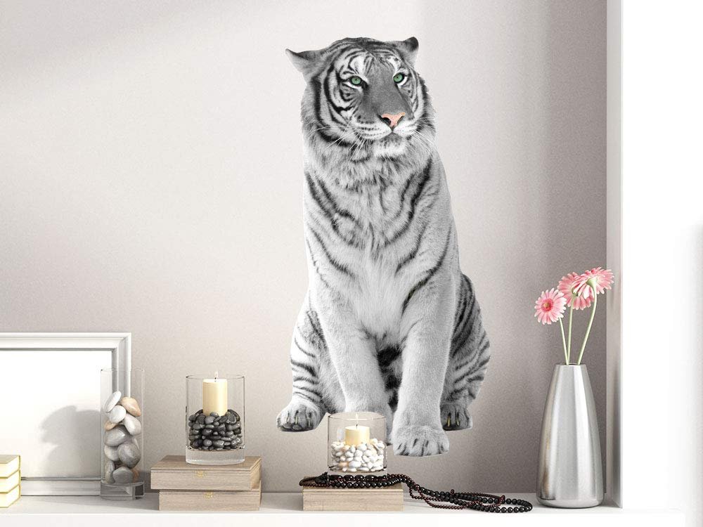 Наклейка на стіну GRAZDesign Тигр що сидить 3D 98 x 50 см, фото №7