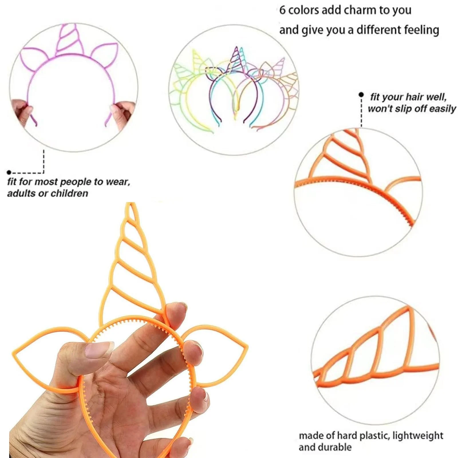 Обруч на голову Ріг Єдинорога Дитячий, фото №3