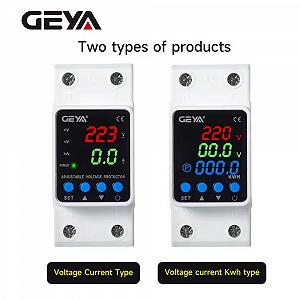Реле контроля напряжения GEYA GPS6-VA5 2P 63A 220V с дисплеем - Фото 1