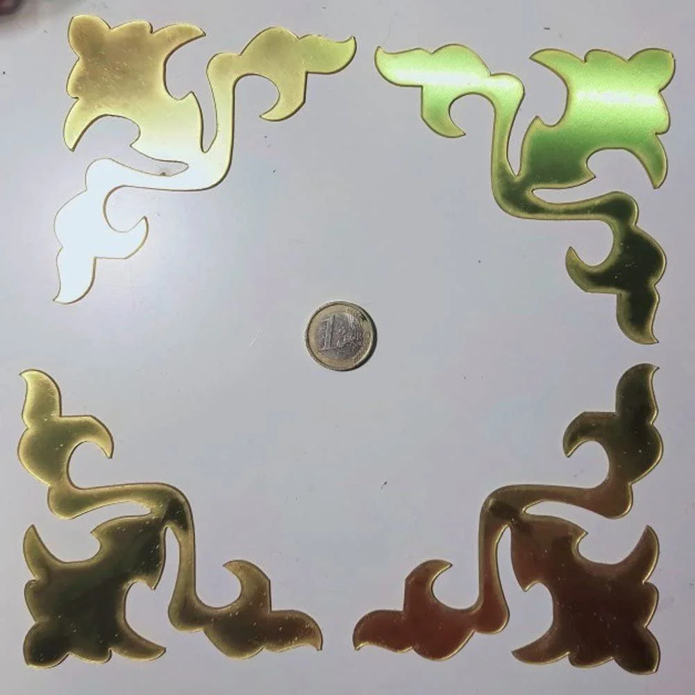 Наклейки на стіну Hrippy Furniture 3D Mirror 4 штуки Геометричний візерунок Золотистий/Сріблястий, фото №7 Наклейки на стіну Hrippy Furniture 3D Mirror 4 штуки Геометричний візерунок Золотистий/Сріблястий, фото №7