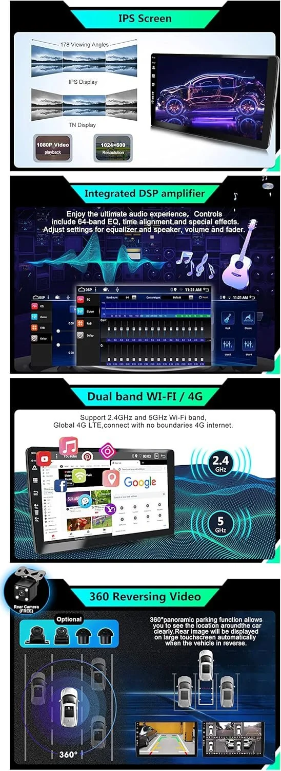 Штатная автомагнитола BXLIYER для Fiat Ducato/Citroen Jumper/Peugeot Boxer / 9" / Сенсорная / 4/64Гб / Android 13 / Apple CarPlay / Android Auto / Bluetooth / WI-FI / GPS / DAB+, фото №5
