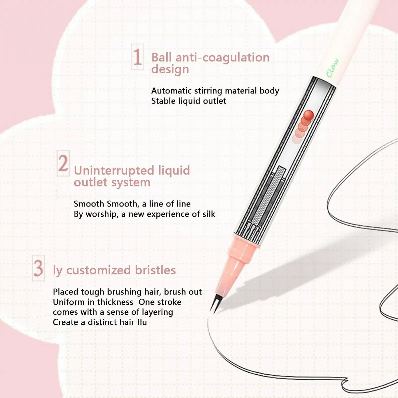 Водостійка Підводка для очей Fowybe, фото №7 Водостійка Підводка для очей Fowybe, фото №7