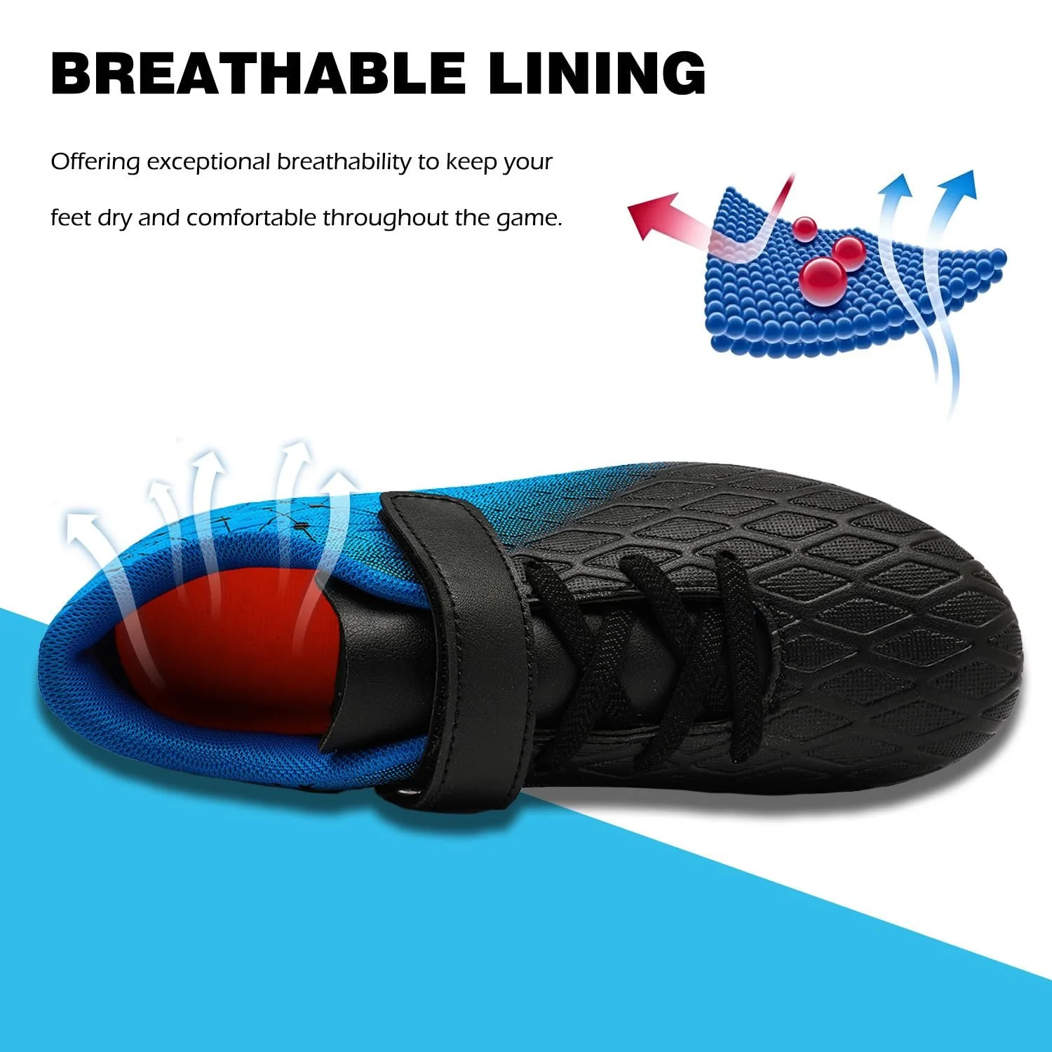 Футбольные Бутсы DimaiGlobal Детские для мальчиков и девочек для игры в футбол в помещении, для искусственной травы, футзалки, для профессиональных тренировок в помещении и на открытом воздухе, фото №4