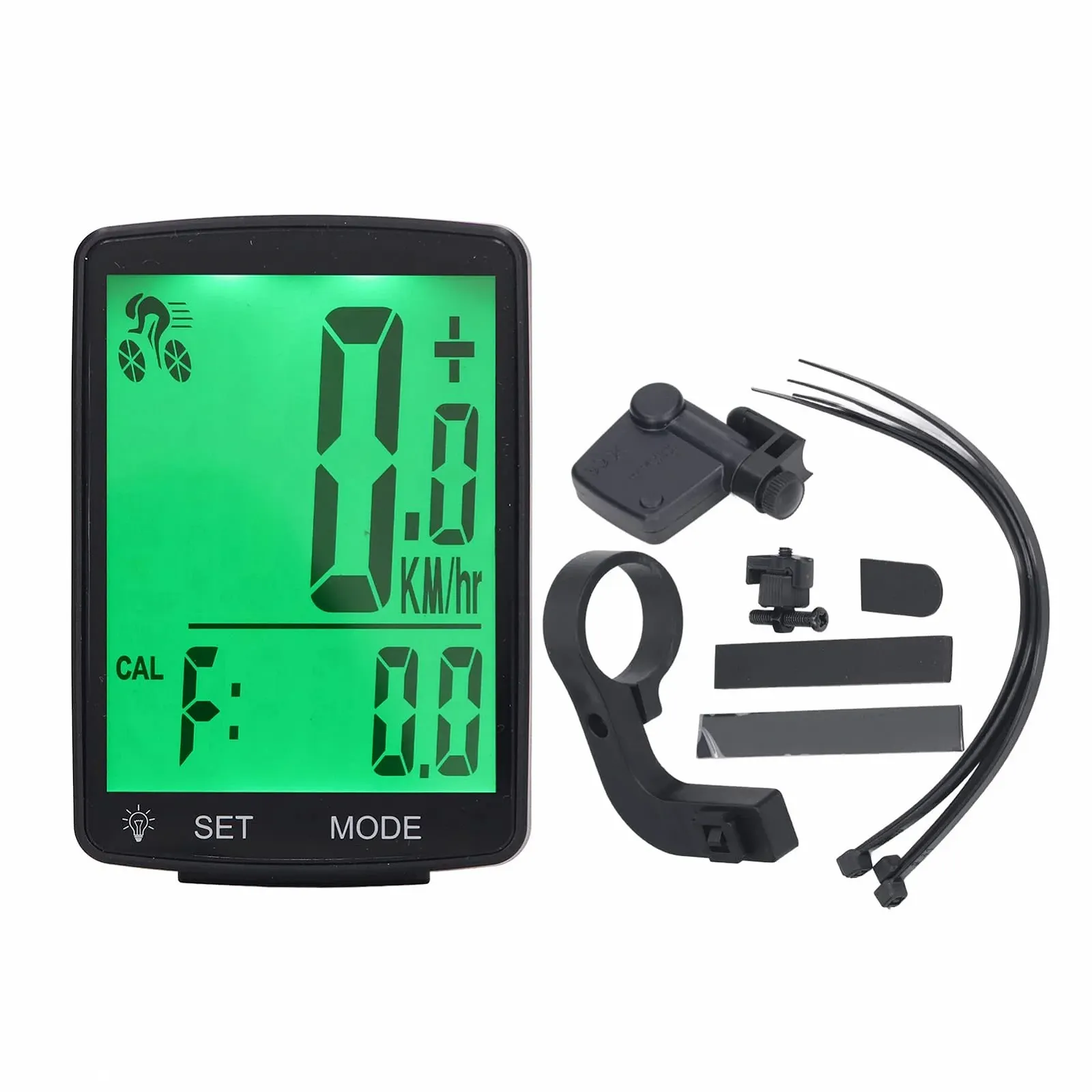 Велокомпьютер 2.8 дюйма LCD дисплей с подсветкой беспроводной спидометр одометр с датчиком каденса водонепроницаемый, фото №6