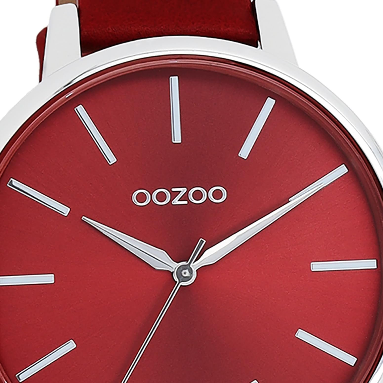 Часы наручные Аналоговые Oozoo Timepieces UOC11299 Красный, серебряно-красный, фото №2