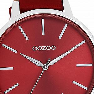 Часы наручные Аналоговые Oozoo Timepieces UOC11299 Красный, серебряно-красный synthetic.ua - Фото 1