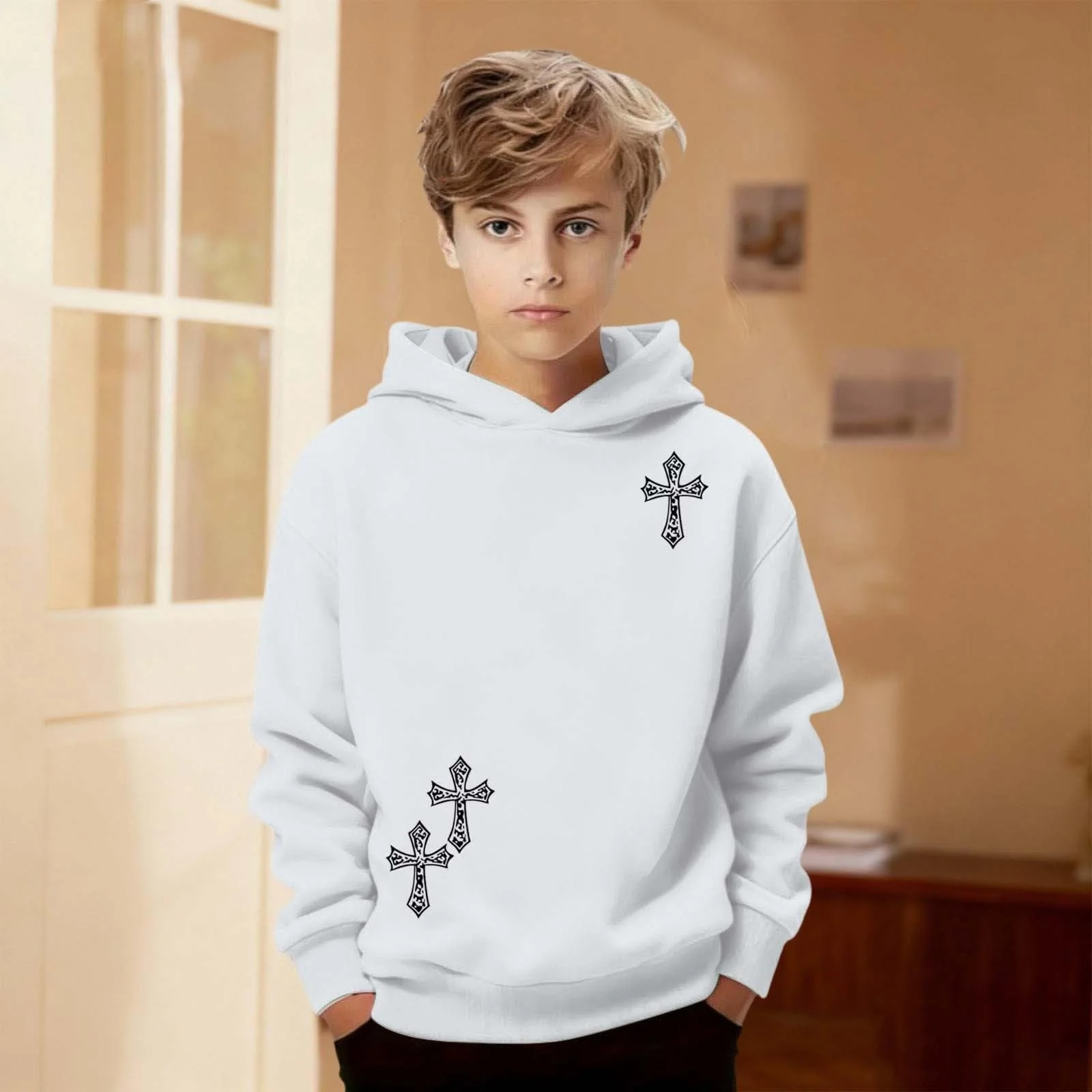 Пуловер с принтом 67, Толстовка, размер 140, 134, Худи, размер 152 для девочек, Пуловер, размер 158, Свитеры, Подростковый джемпер, Флисовая куртка, Тренировочная куртка, размер 176, Зимняя куртка, Футболки, фото №3