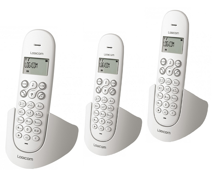 Стаціонарний бездротовий телефон Logicom Luna 355T Trio Білий, фото №1