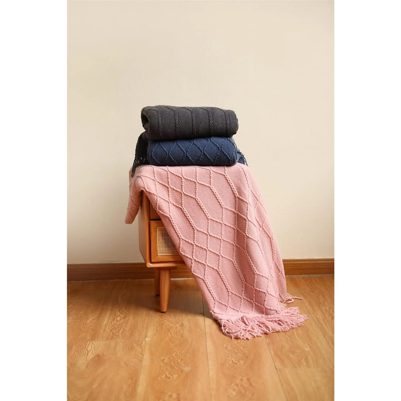 В'язана Покривало AQCQDQ Boho Зелений 127 x 152 см, фото №3 В'язана Покривало AQCQDQ Boho Зелений 127 x 152 см, фото №3