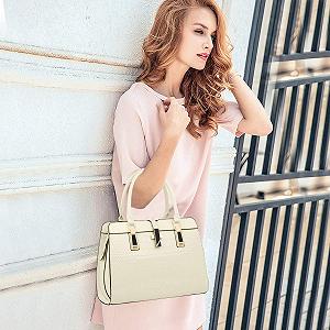 Сумка Nicole&Doris, женская, с верхней ручкой, модная, из лакированной кожи, модель Shell, портативная, на плечо, цвет кремово-белый synthetic.ua - Фото 1