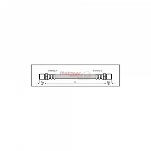 Тормозной шланг METZGER 4113667 для TOYOTA, задний мост слева, задний мост справа - Фото 1