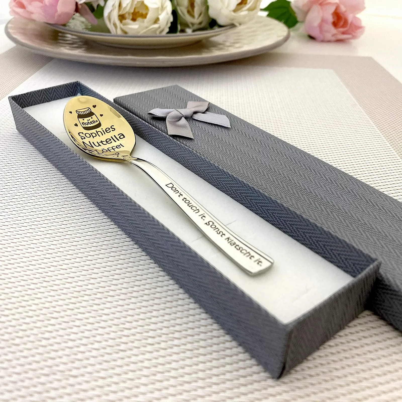 Ложка Іменна Шоколадний Крем з Гравіюванням Сюрприз у Подарунковій Коробці, фото №5