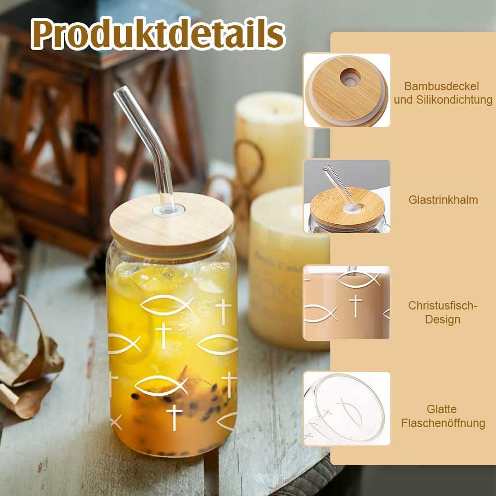 Склянка з кришкою та соломинкою з малюнком риби, подарунок для дівчаток та хлопчиків, фото №3