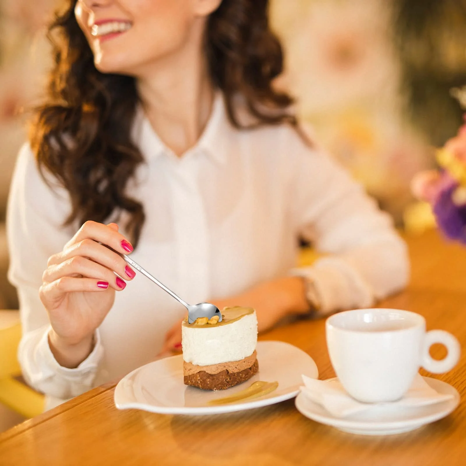 Ложка для кави з нержавіючої сталі маленька, фото №3