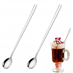 Ложка для заплаты макиато из нержавеющей стали, длинная, 23.5 см, набор 2 шт. - Фото 1