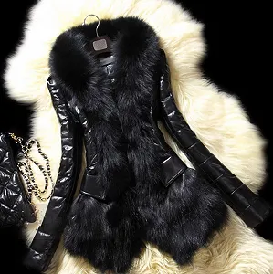 Пальто Жіноче Зимове утеплене хутряне synthetic.ua - Фото 1