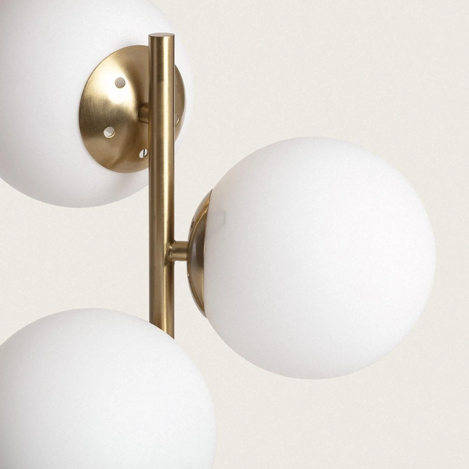 Настільна лампа LEDKIA LIGHTING Moonlight Латунь 3 плафони Метал Скло E27 560 x 340 x 340 мм Золотиста Скляна, фото №3