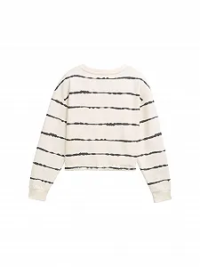 Укороченный свитшот для девочек TOM TAILOR с эффектом тай-дай synthetic.ua - Фото 1