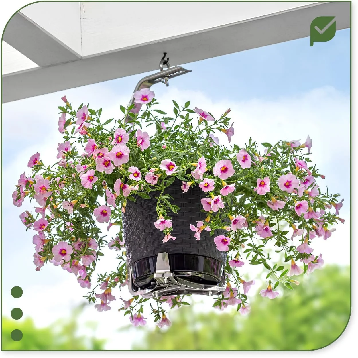 Тримач для підвісного квіткового горщика з нержавіючої сталі до 6 кг, фото №2 Тримач для підвісного квіткового горщика з нержавіючої сталі до 6 кг, фото №2