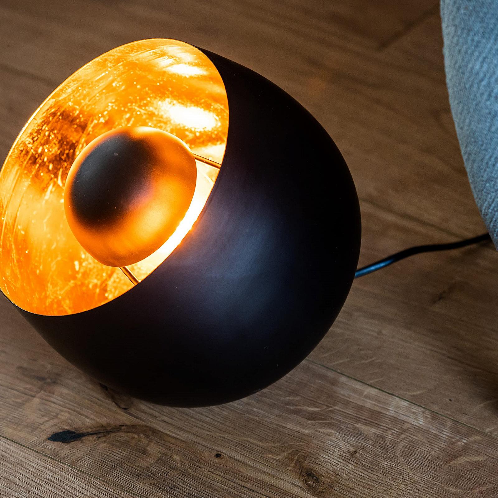 Настільна лампа ZEYA Metal 23 см E27 40 Ват Industrial Retro Чорно-золота, фото №6