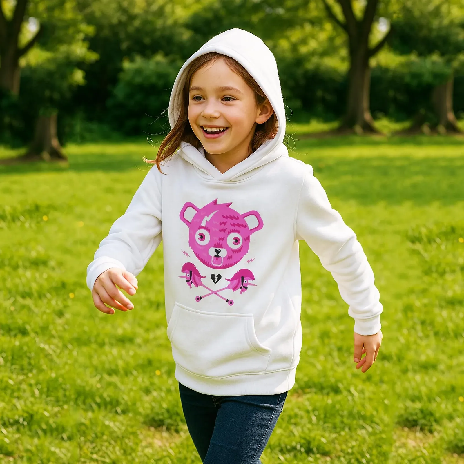 Худі FORTNITE Cuddly Bear Білий Довгий Рукав Дитячий Унісекс, фото №3