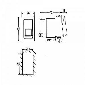 Выключатель аварийной сигнализации HELLA 6HH 007 832-301 для SISU HOLDER GOLDHOFER SOLARIS synthetic.ua - Фото 1
