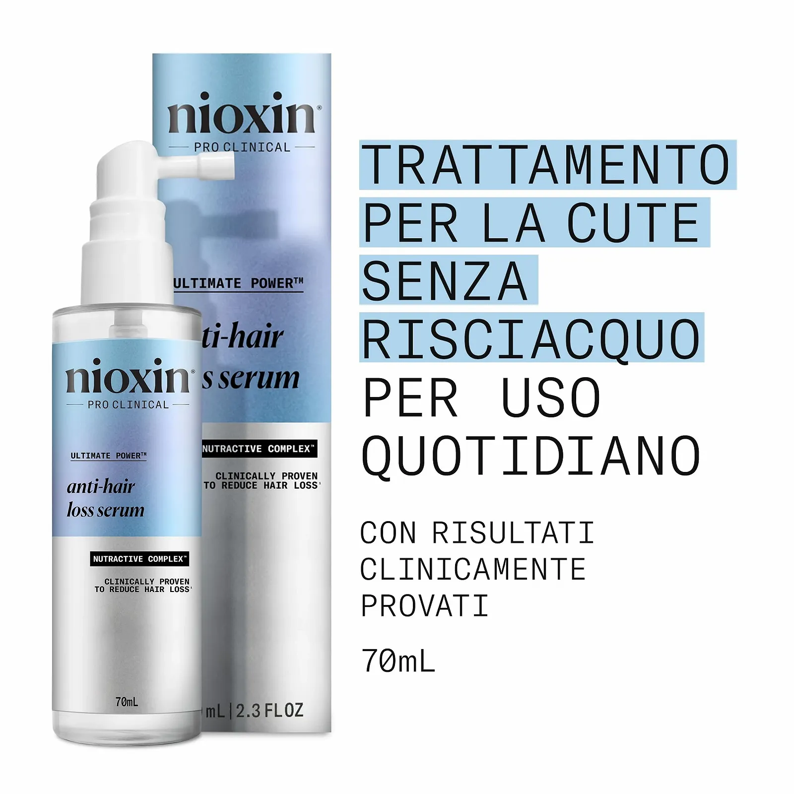 Сироватка NIOXIN Засіб проти випадіння волосся для чоловіків і жінок Без освітлення для слабкого волосся з кофеїном і ніацинамідом 70 мл, фото №2