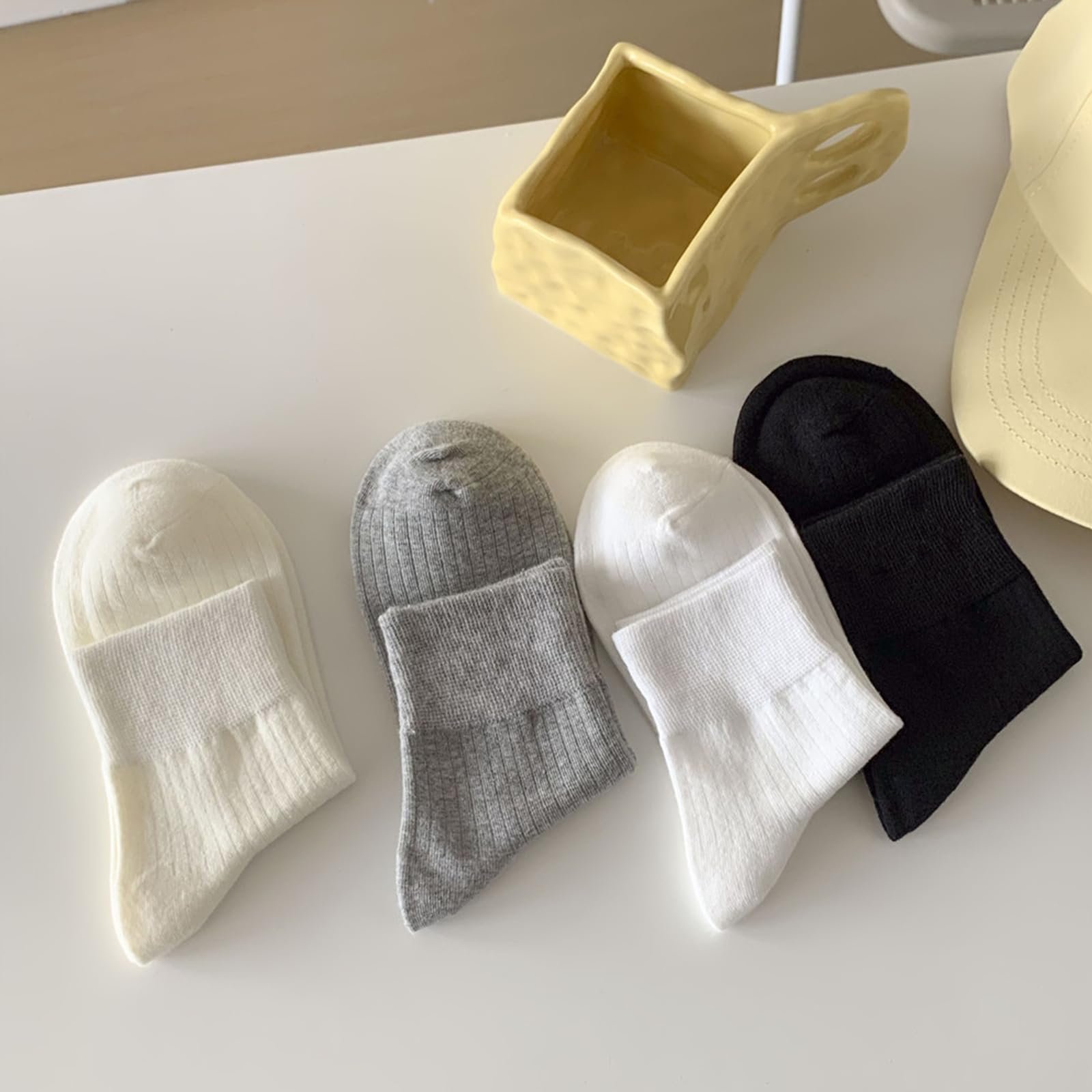 Носки в рубчик Женские Белые 35-41, фото №6