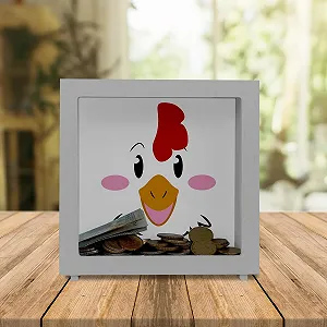 Скарбничка керамічна в дерев'яній рамі Курка synthetic.ua - Фото 1