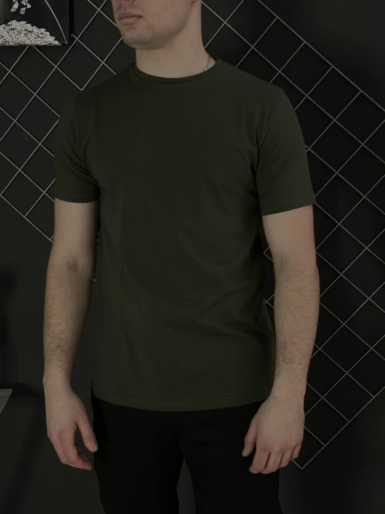 Футболка базова однотонна хакі RD161, фото №1