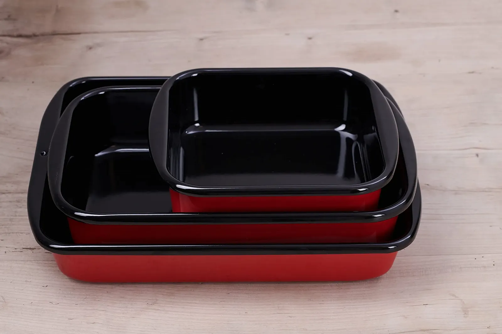 Форма для запекания Riess Classic Colour 0435-020 40x23,5x5,7 см Эмалированная Индукция Красный/Черный, фото №4