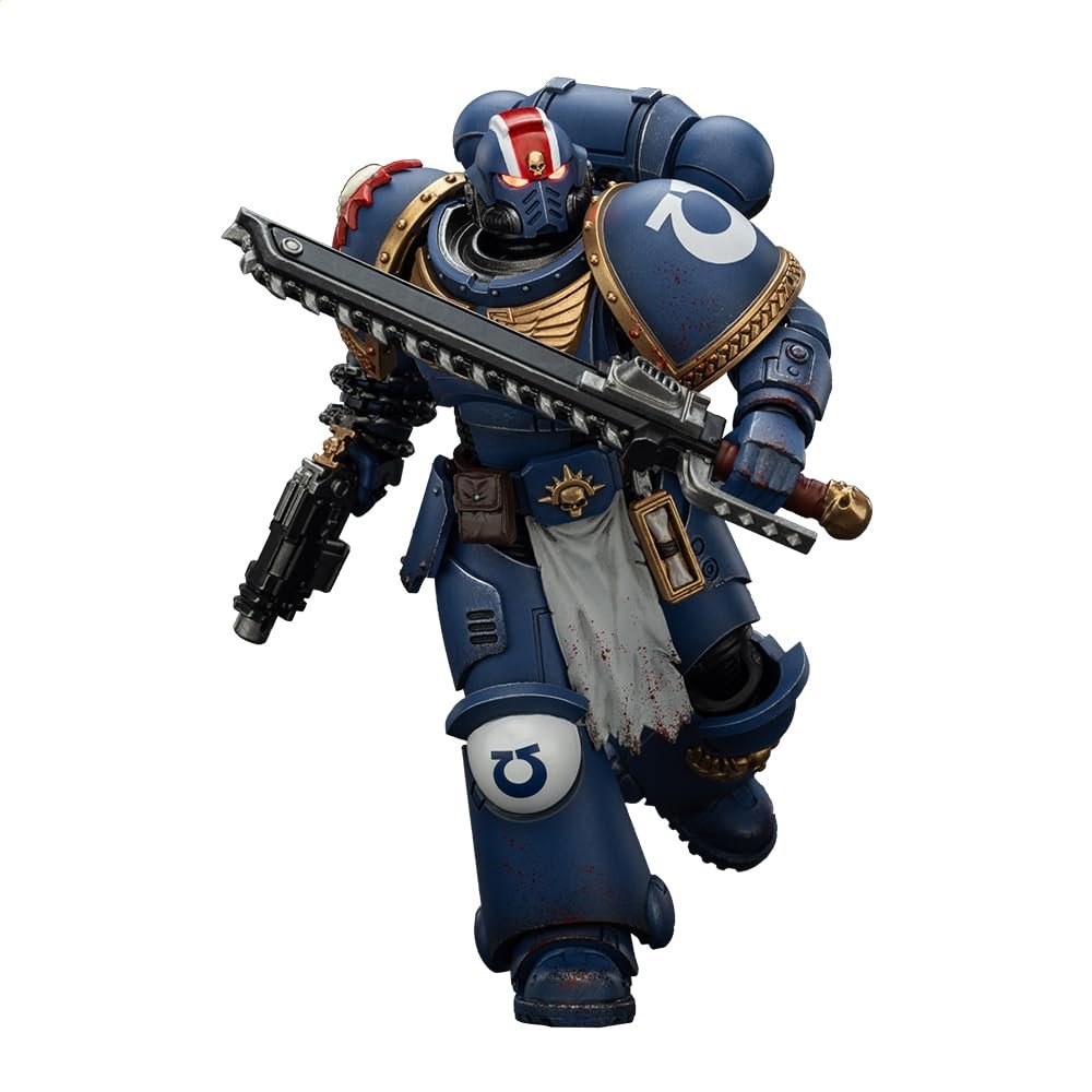 Экшн-фигурка JOYTOY Warhammer 40k Space Marine 1/18, лейтенант Тит Ультрамаринов, коллекционное издание, 12,7 см, фото №4