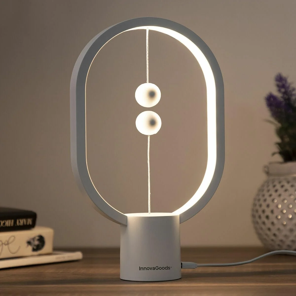 Настільна лампа InnovaGoods Magilum Balance Light Магнітний вимикач LED Біла, фото №8